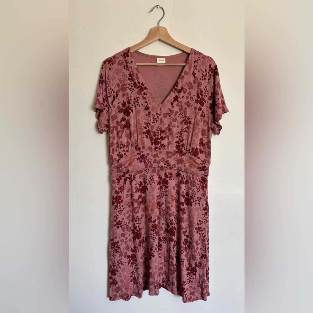 Soma Soft Jersey Knit V-neck Dress Large - Picture 3 of 10